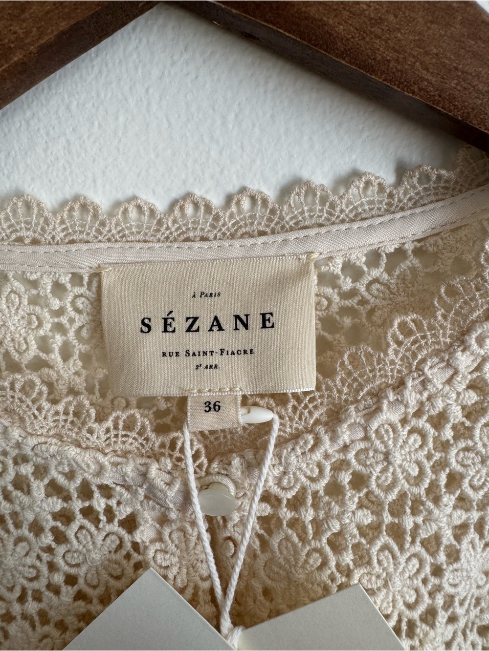 Sézane Yumi blouse in Cream - Picture 3 of 5